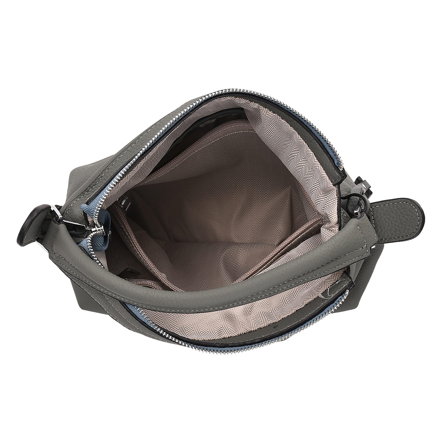 Closeout Deal- 100% Genuine Leather Hobo Bag - Blue Closeout Deal- 100% Genuine Leather Hobo Bag - Blue