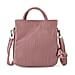 One Time Closeout Deal - 100% Genuine Leather Weave Patterned Crossbody Bag - Black