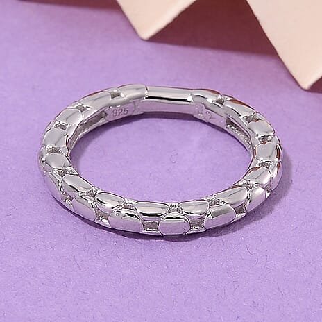 LUCY Q - Bubble Collection Rhodium Overlay Sterling Silver Ring