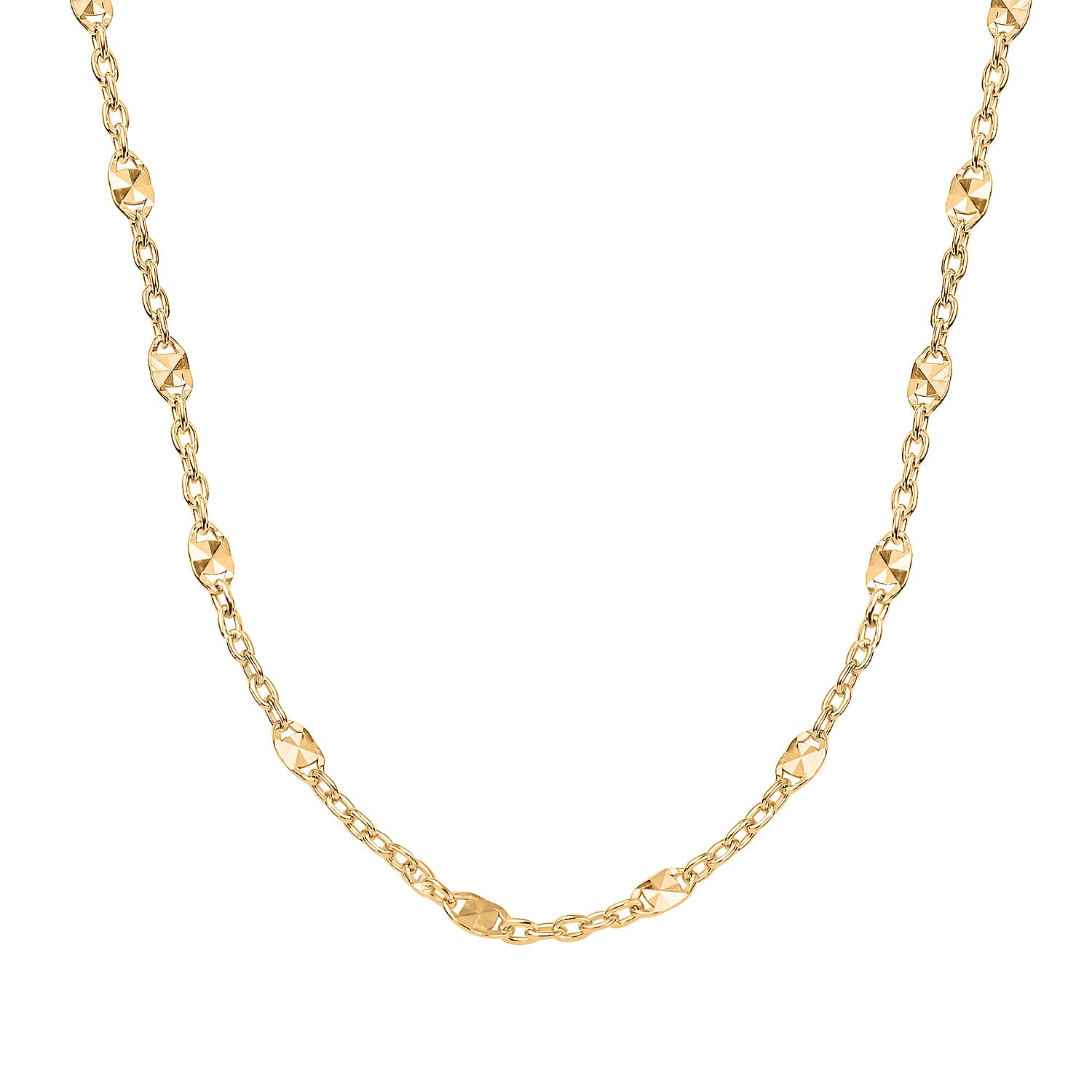 ONE TIME CLOSE OUT DEAL - Mariner Gold Overlay Sterling Silver Chain  (Size - 20)