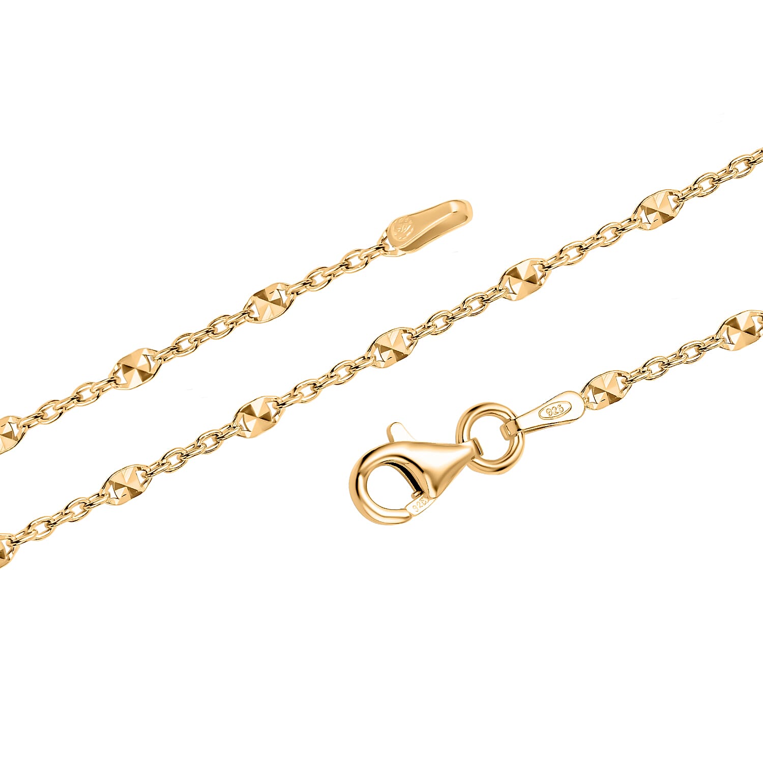 ONE TIME CLOSE OUT DEAL - Mariner Gold Overlay Sterling Silver Chain  (Size - 20)