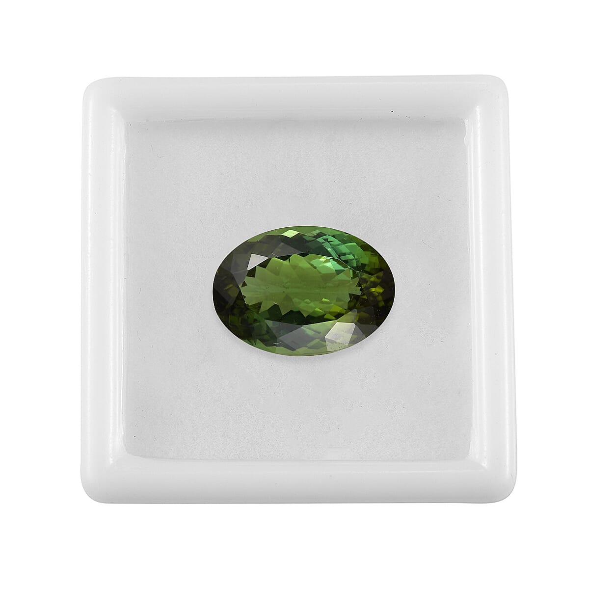 AAA GSI Certified Yellowish Green Tourmaline Oval Shape Gemstone 12.69 Ct. AAA GSI Certified Yellowish Green Tourmaline Oval Shape Gemstone 12.69 Ct.