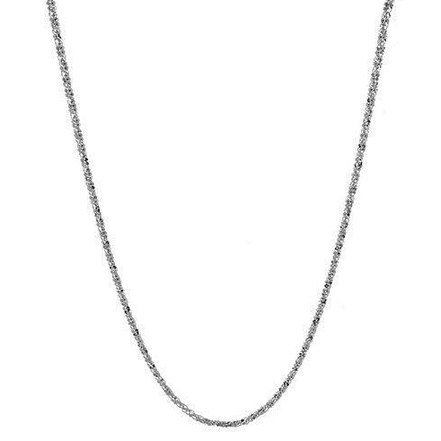 Hatton Garden Closeout - Rhodium Overlay Sterling Silver Rock Chain (Size - 18)