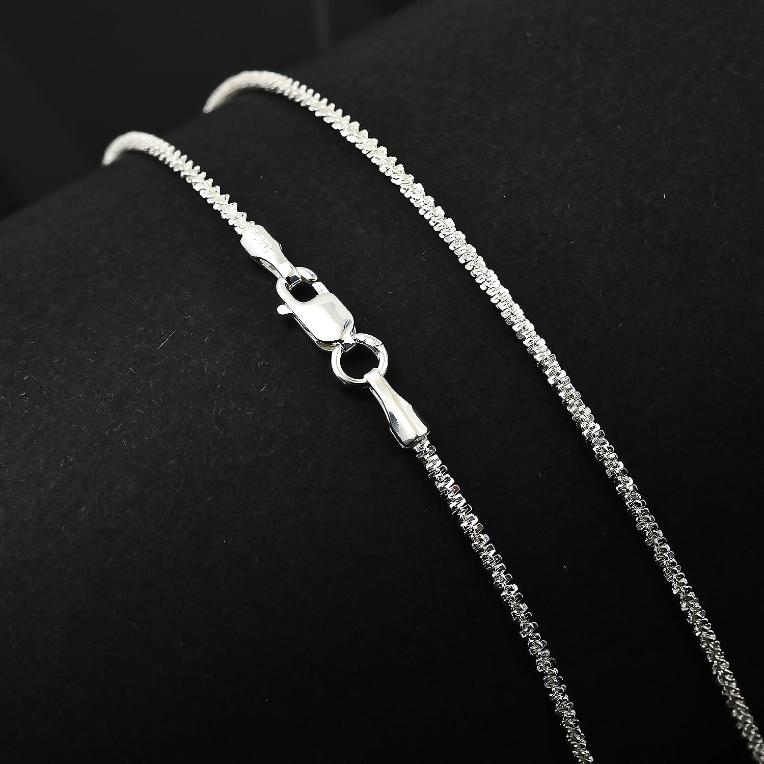 Hatton Garden Closeout - Rhodium Overlay Sterling Silver Rock Chain (Size - 18)