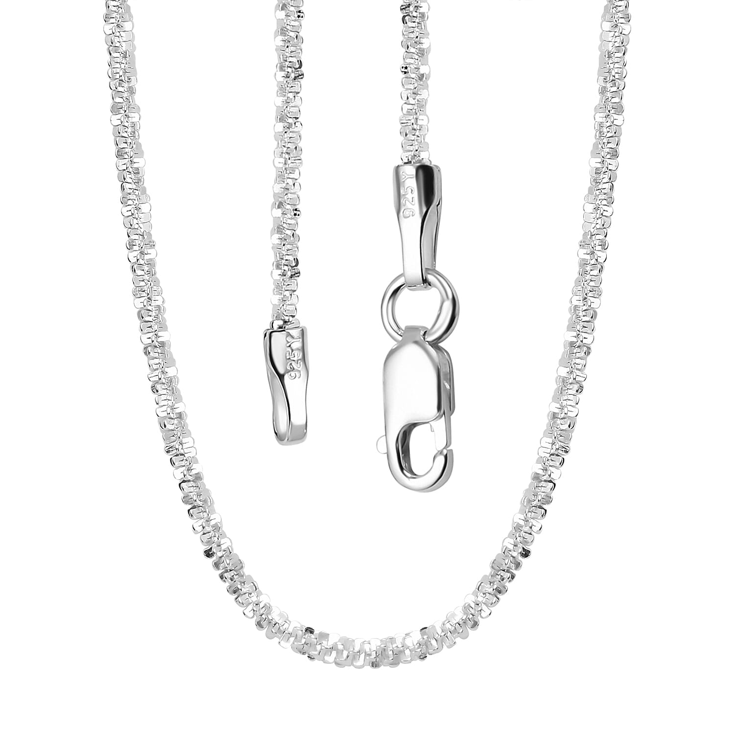 Hatton Garden Closeout - Rhodium Overlay Sterling Silver Rock Chain (Size - 18)