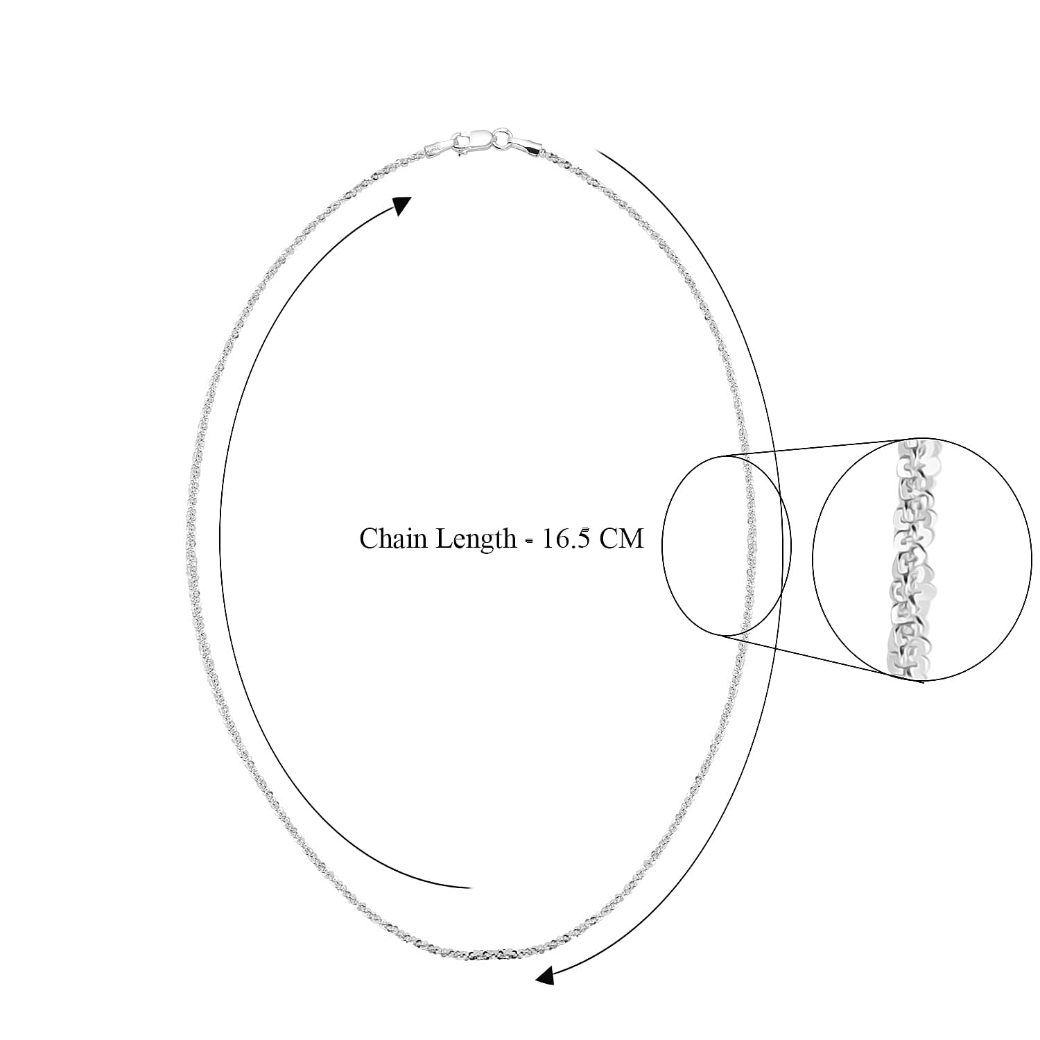 Hatton Garden Closeout - Rhodium Overlay Sterling Silver Rock Chain (Size - 18)