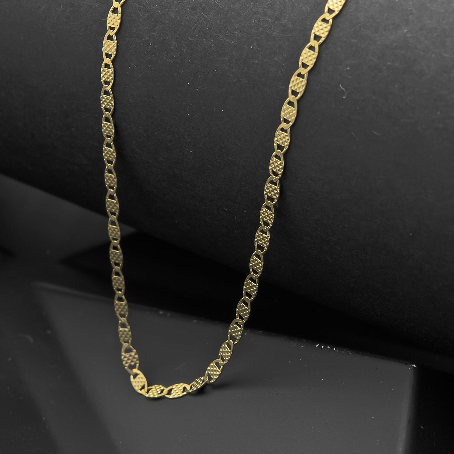 NY Close Out- Sterling Silver Necklace (Size - 20) With Gold Overlay