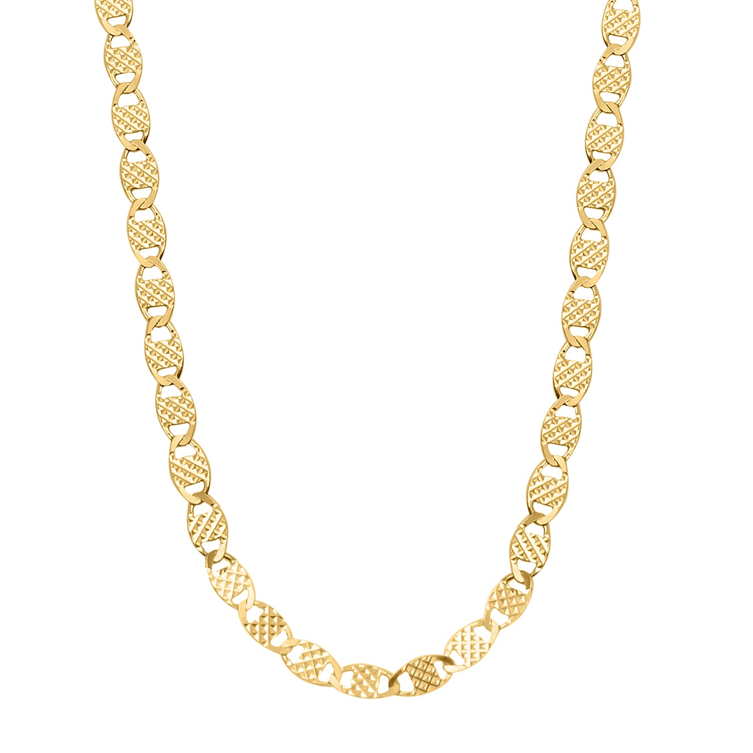 NY Close Out- Sterling Silver Necklace (Size - 20) With Gold Overlay