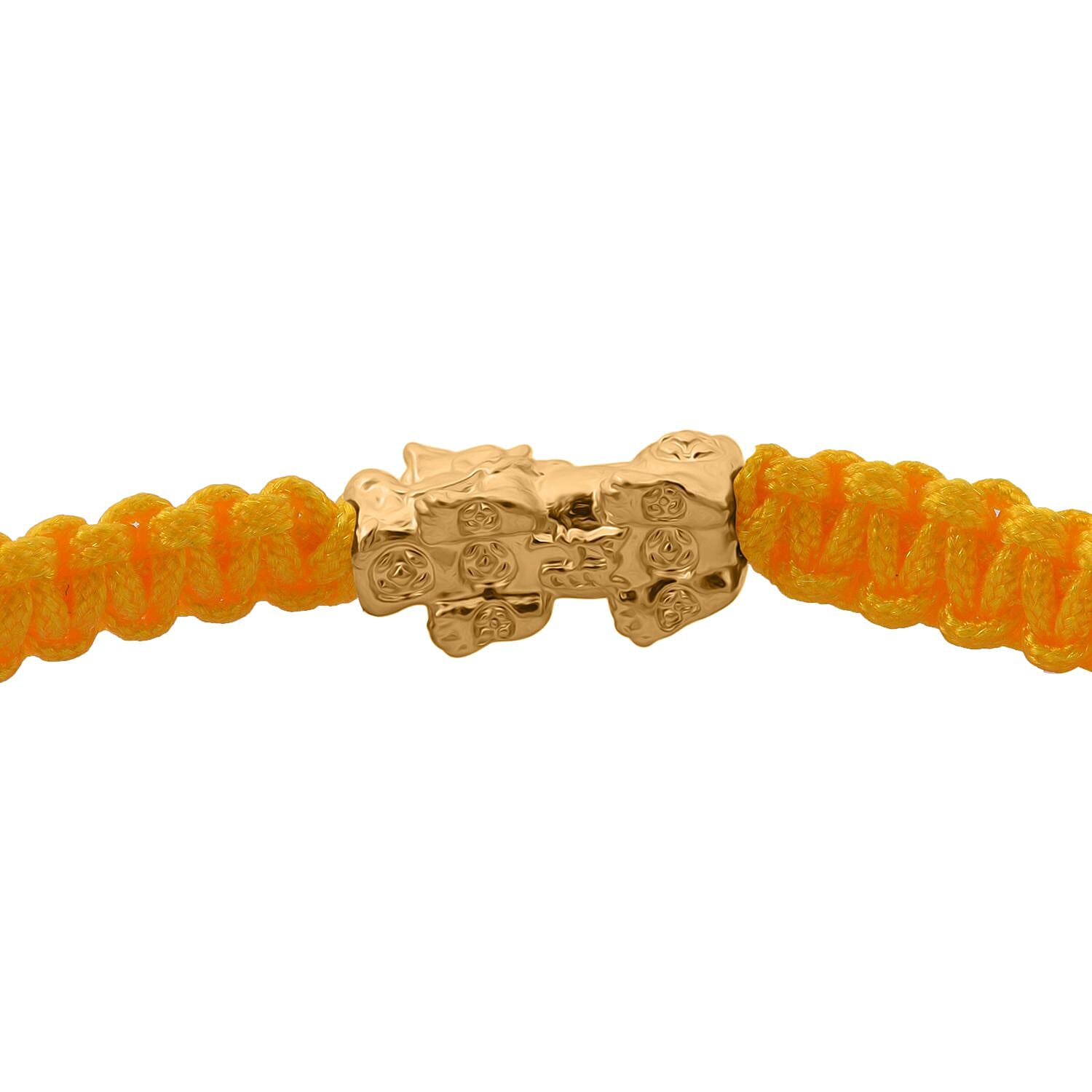 24K Yellow Gold Standard Yellow Thread Bracelet (Size - 7 Adjustable)
