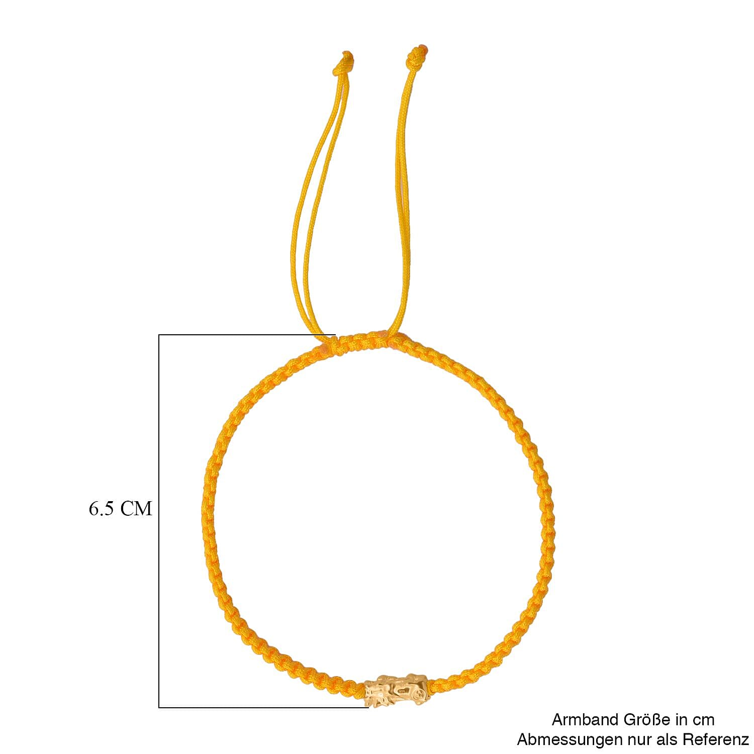 24K Yellow Gold Standard Yellow Thread Bracelet (Size - 7 Adjustable)