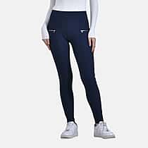 La Marey Zip Detail Ponte Trousers (Size S) - Blue