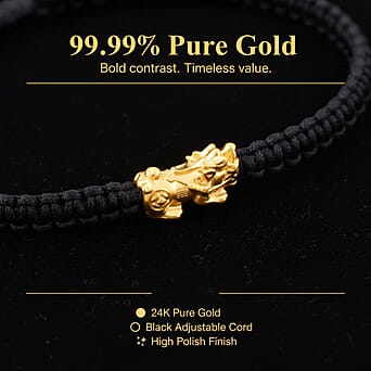 https://tjcuk.sirv.com/Products/79/9/7990782/24K-Yellow-Gold-99-99-Purity-Pixiu-Adjustable-Bracelet-with-Black-Cord_7990782_1.jpg?w=342&h=342