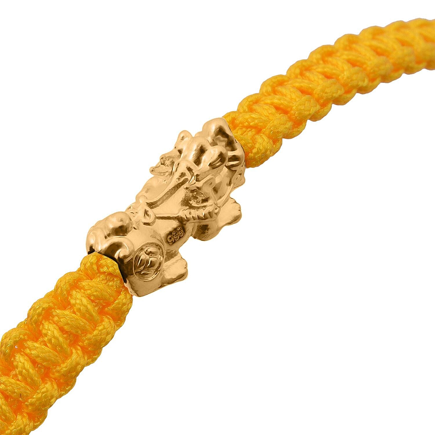 24K (99.99% Purity) Yellow Gold Pixiu  Adjustable Bracelet Colour - Yellow