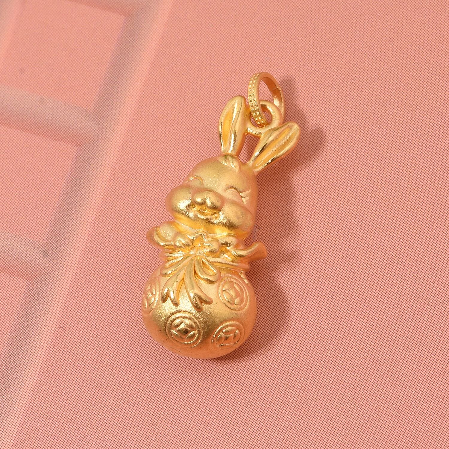 New Arrival - 24K Yellow Gold Rabbit Pendant
