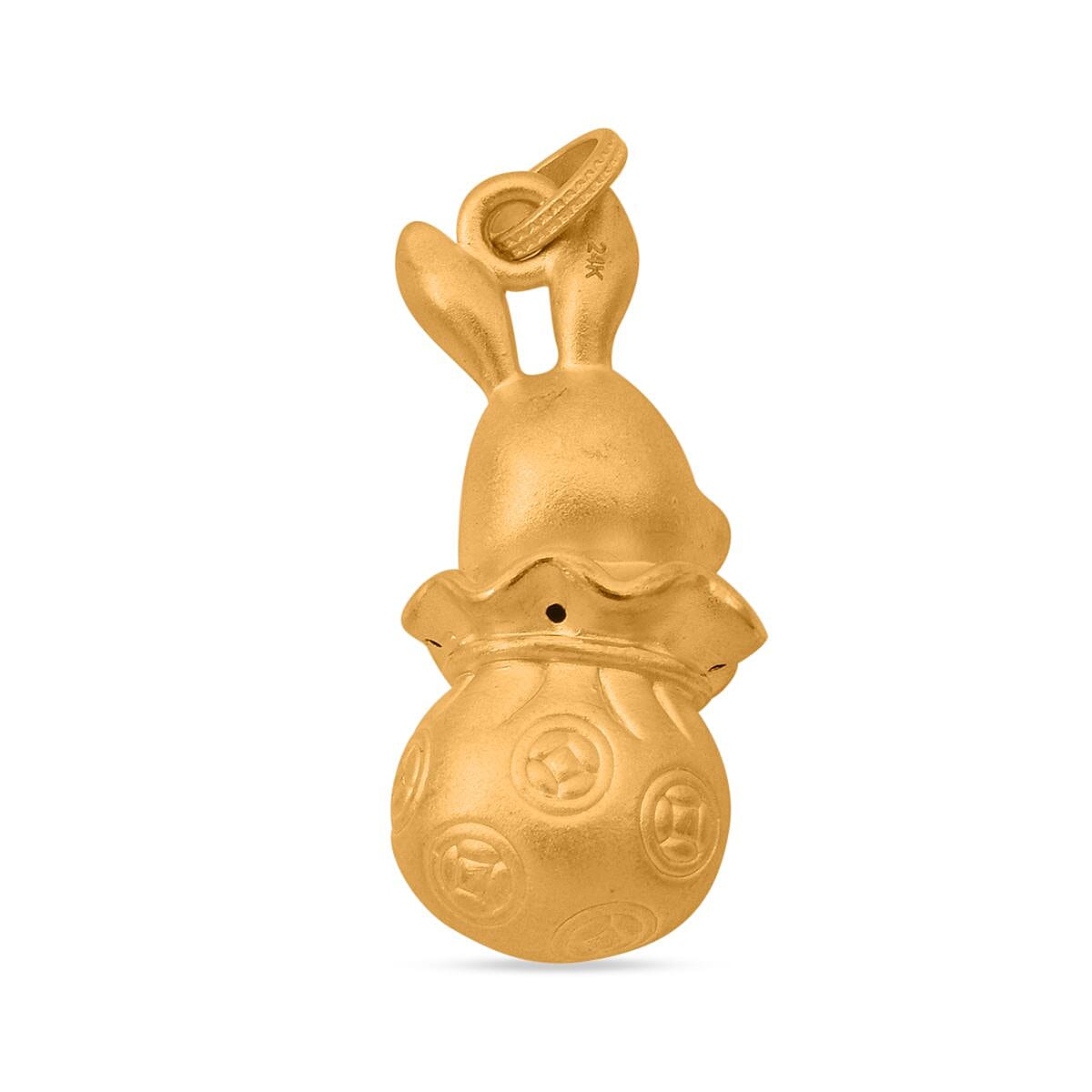New Arrival - 24K Yellow Gold Rabbit Pendant