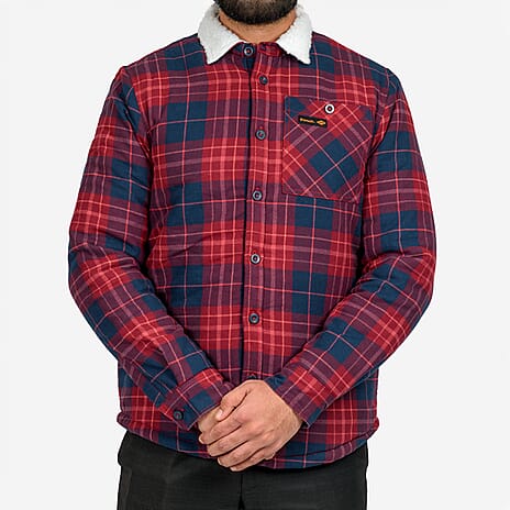 Bench 100% Cotton Mens Padded Check Shacket (Size L) - Multi