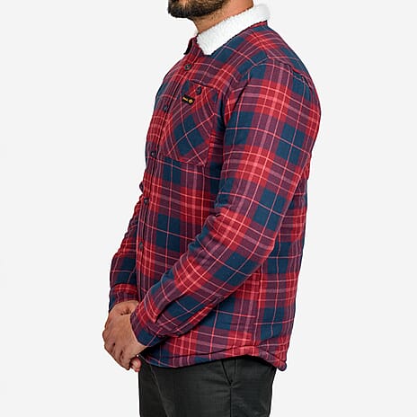 Bench 100% Cotton Mens Padded Check Shacket (Size L) - Multi