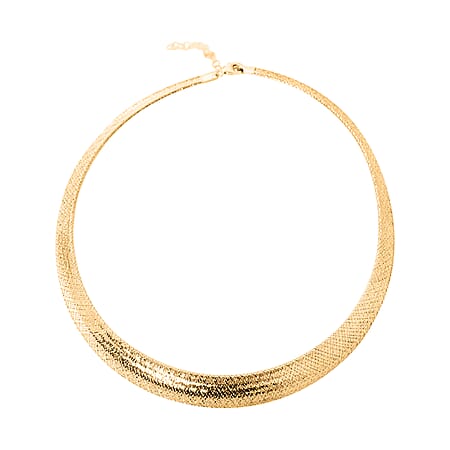 14K Yellow Gold Mesh Choker Chain with Lobster Clasp, 16 Inch