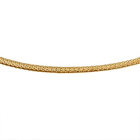 OneTime Close Out - 14K Yellow Gold Omega Memory Necklace (Size - 18 with Ext.) with Spring Ring Clasp