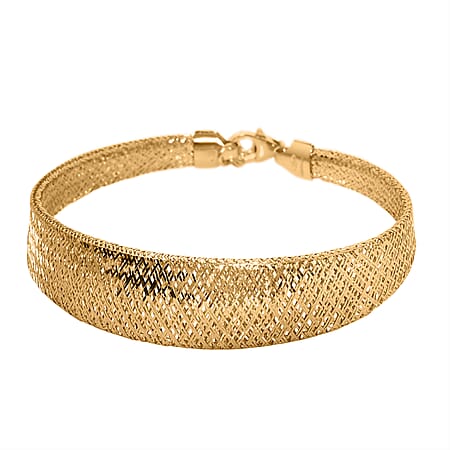 14K Yellow Gold Mesh Bracelet with Lobster Clasp, 7 Inch 14K Yellow Gold Mesh Bracelet with Lobster Clasp, 7 Inch
