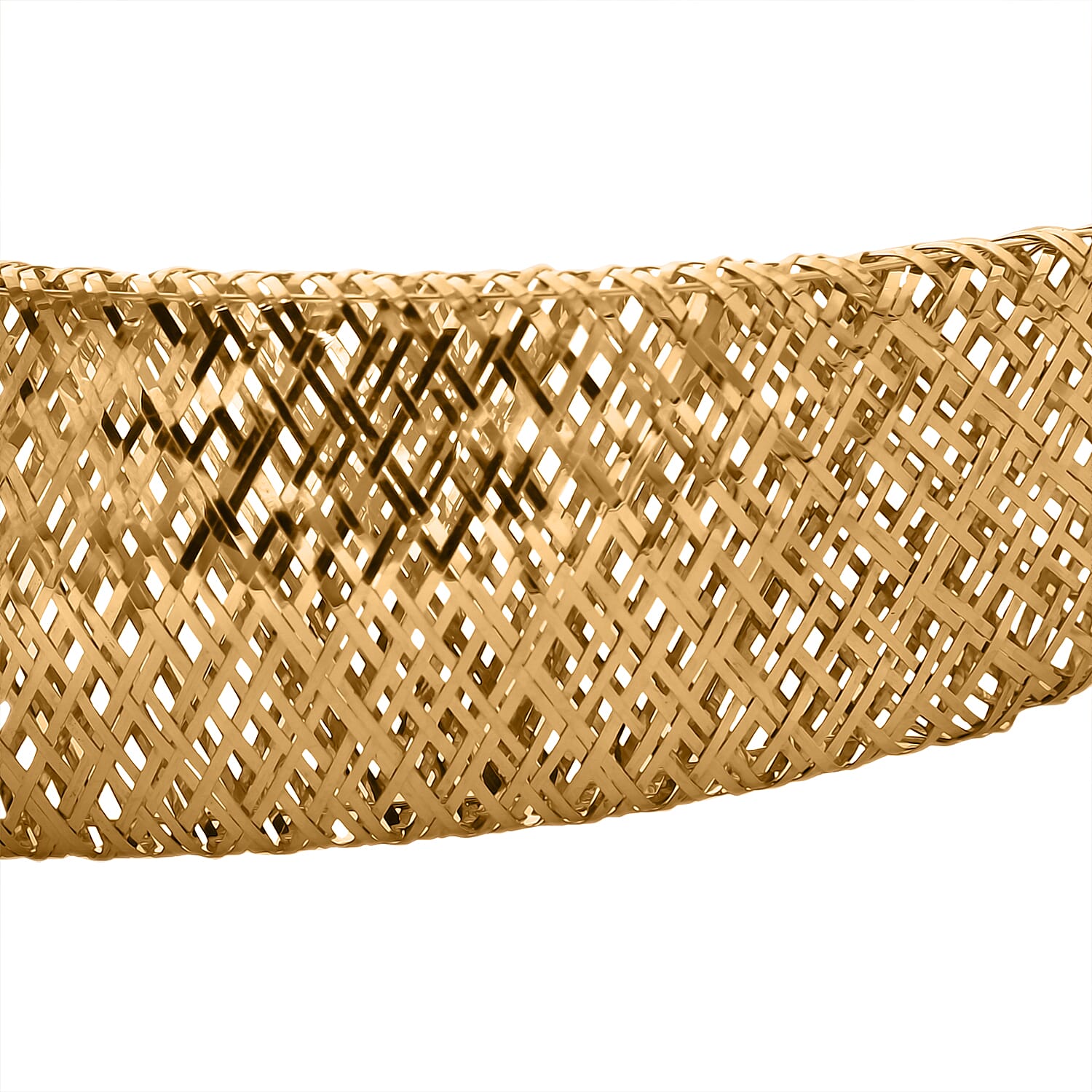 Gold Smackdown One to Own - 14K Yellow Gold Graduated Omega Memory Bracelet (Size - 7.5 with Ext.) with Lobster Clasp.