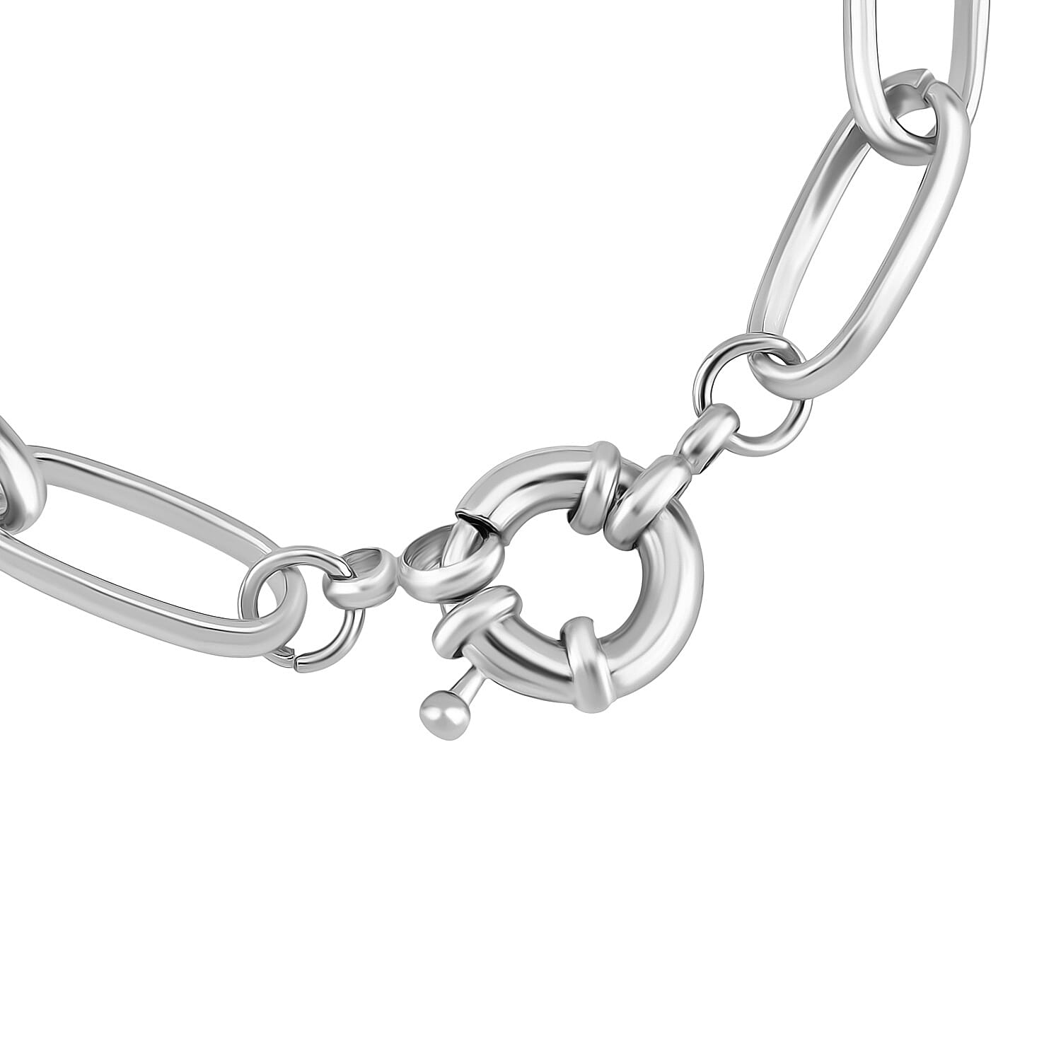 Created White Cats Eye Heart Free Bracelet (Size 7.5) with Senorita Clasp Created White Cats Eye Heart Free Bracelet (Size 7.5) with Senorita Clasp