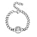White Austrian Crystal Bracelet (Size - 7.25-2 Ext) With Enamel in White Tone