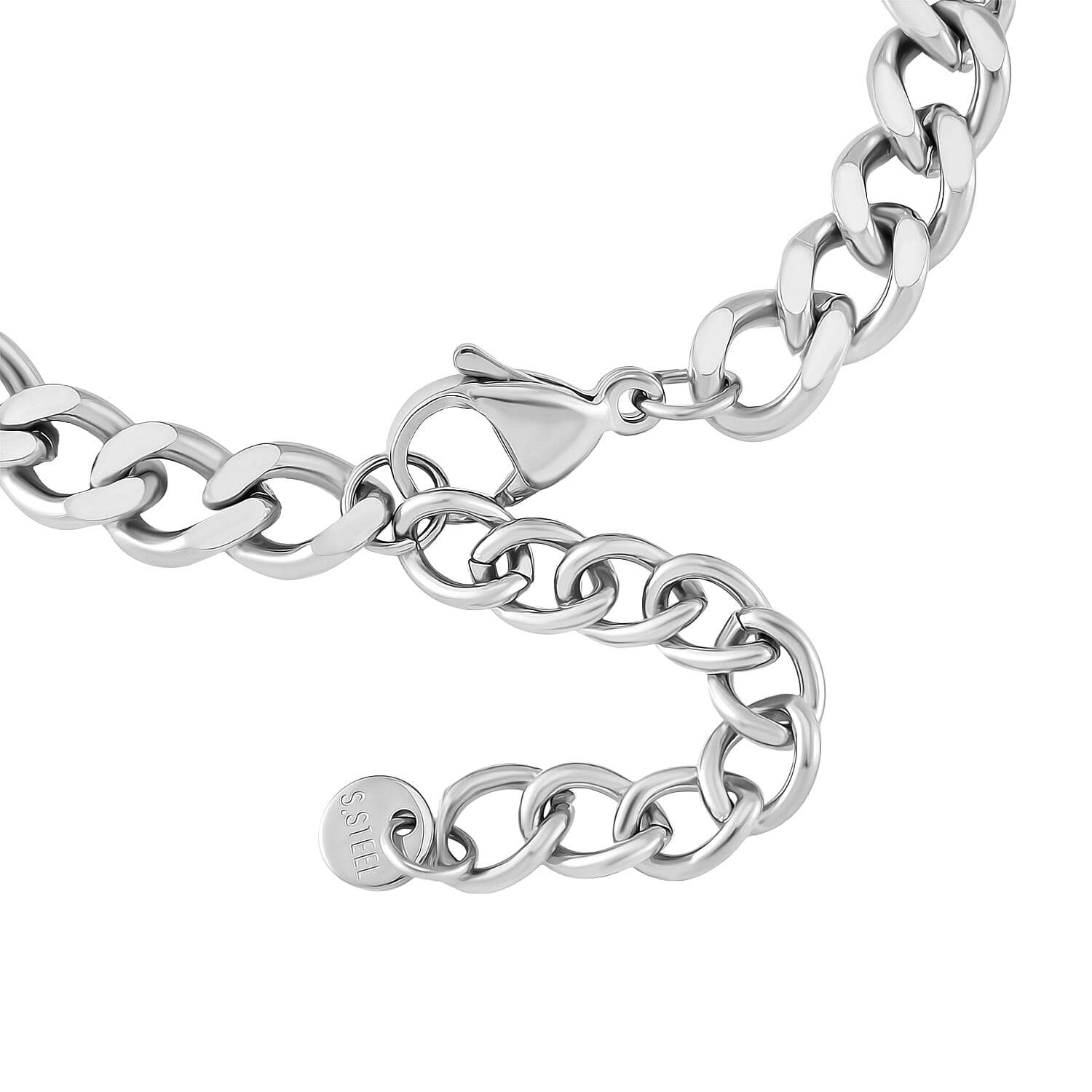 White Austrian Crystal Bracelet (Size - 7.25-2 Ext) With Enamel in White Tone