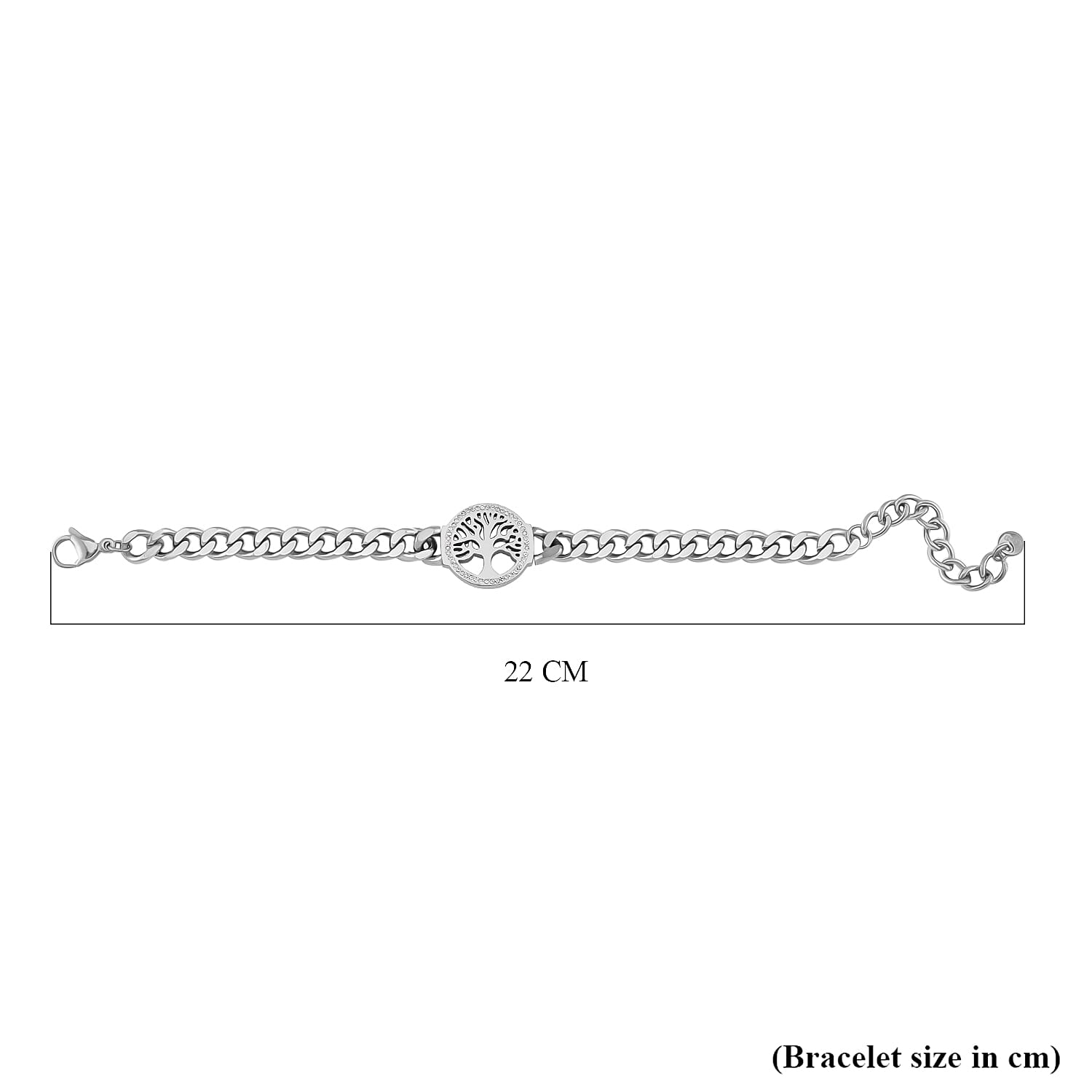 White Austrian Crystal Bracelet (Size - 7.25-2 Ext) With Enamel in White Tone