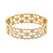 White Austrian Crystal Bangle (Size - 7.25) With Enamel in White Tone