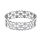 White Austrian Crystal Bangle (Size - 7.25) With Enamel in White Tone