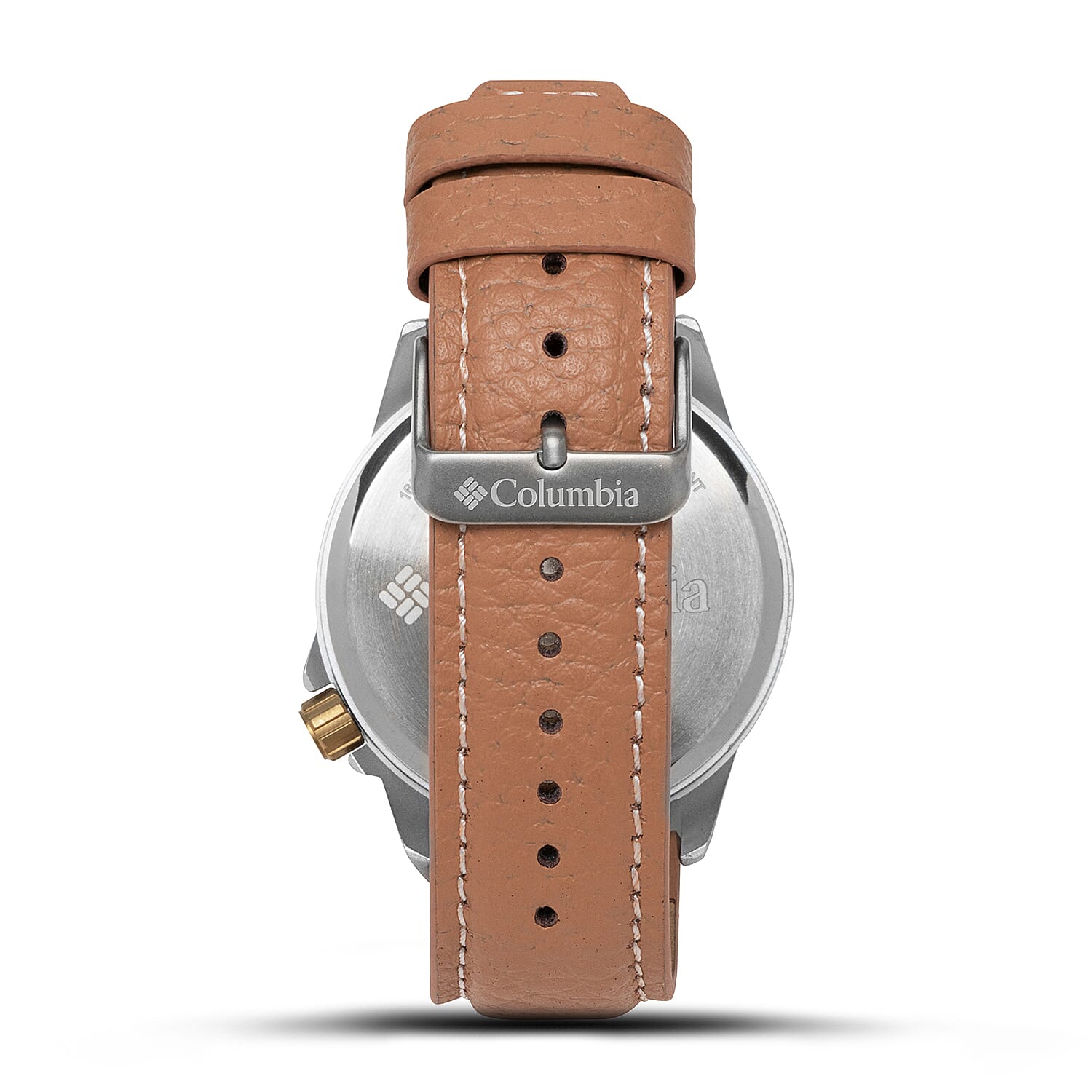 Columbia Viewmont Quartz Movt. 5ATM WR White Dial Mens Watch with Brown Leather Strap Columbia Viewmont Quartz Movt. 5ATM WR White Dial Mens Watch with Brown Leather Strap