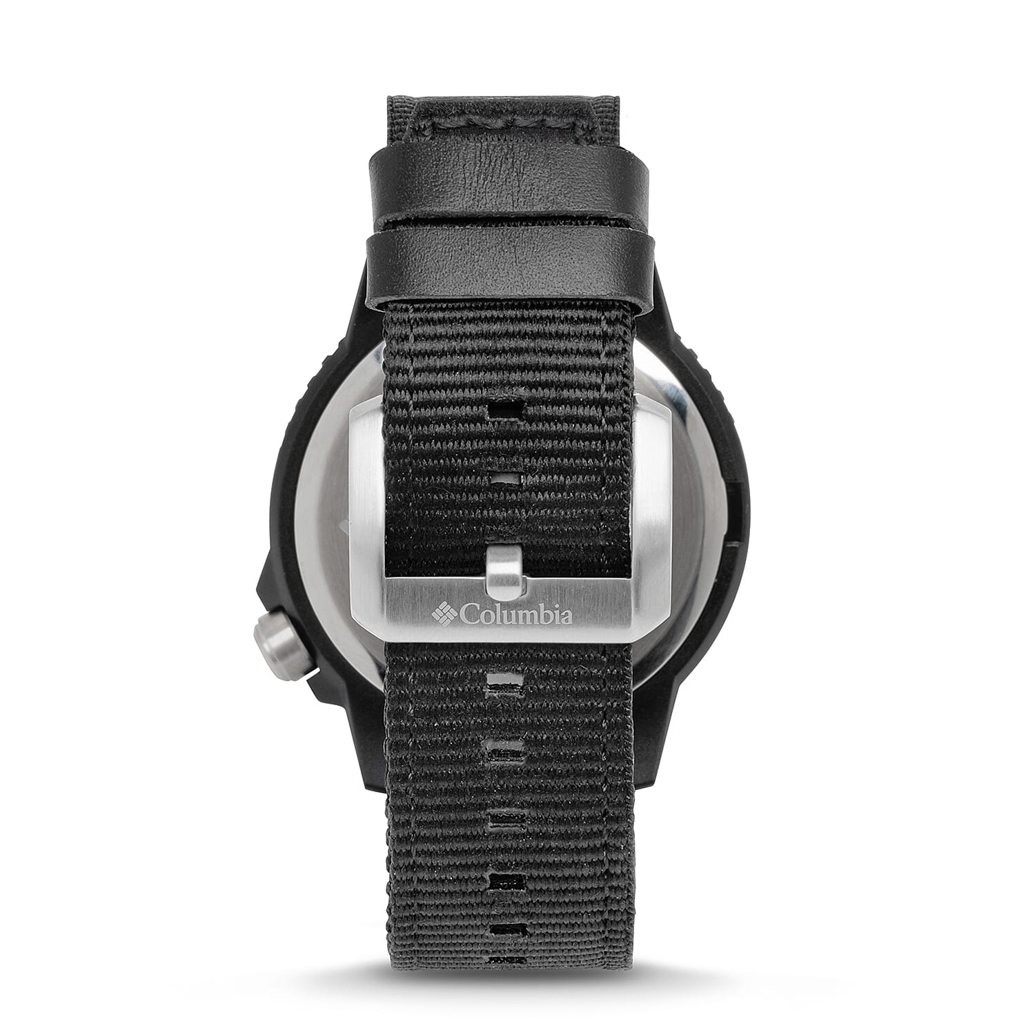 Columbia Cross Trails Quartz Movt. Black Dial Mens Watch with Black Canvas Strap