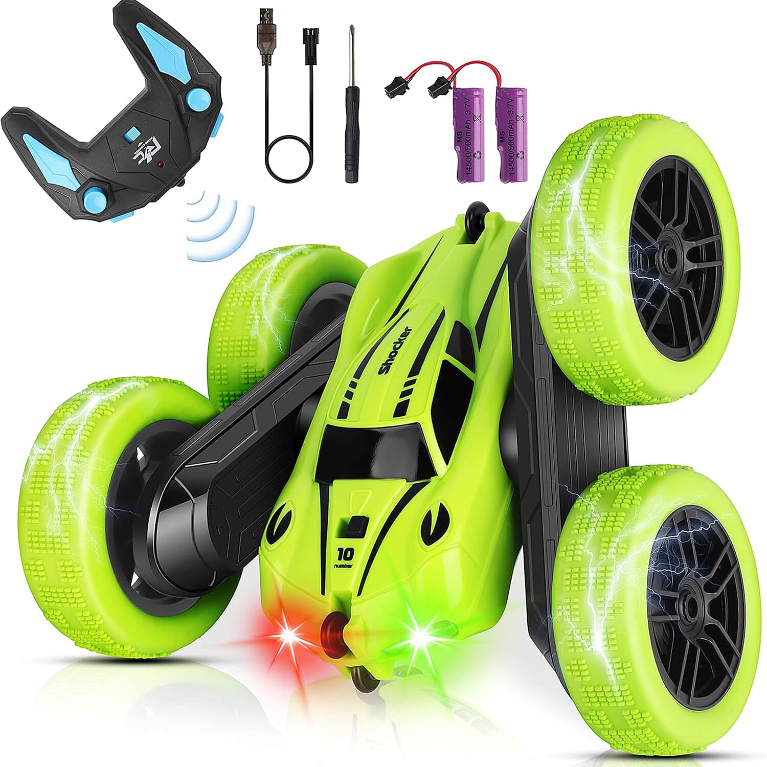 COOZi RC Stunt Remote Controlled Car - Green