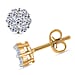 Luxuriant Diamond-0.51 Ct. Lab Grown Diamond Solitaire Stud Earrings in 925 Silver, SI, G-H