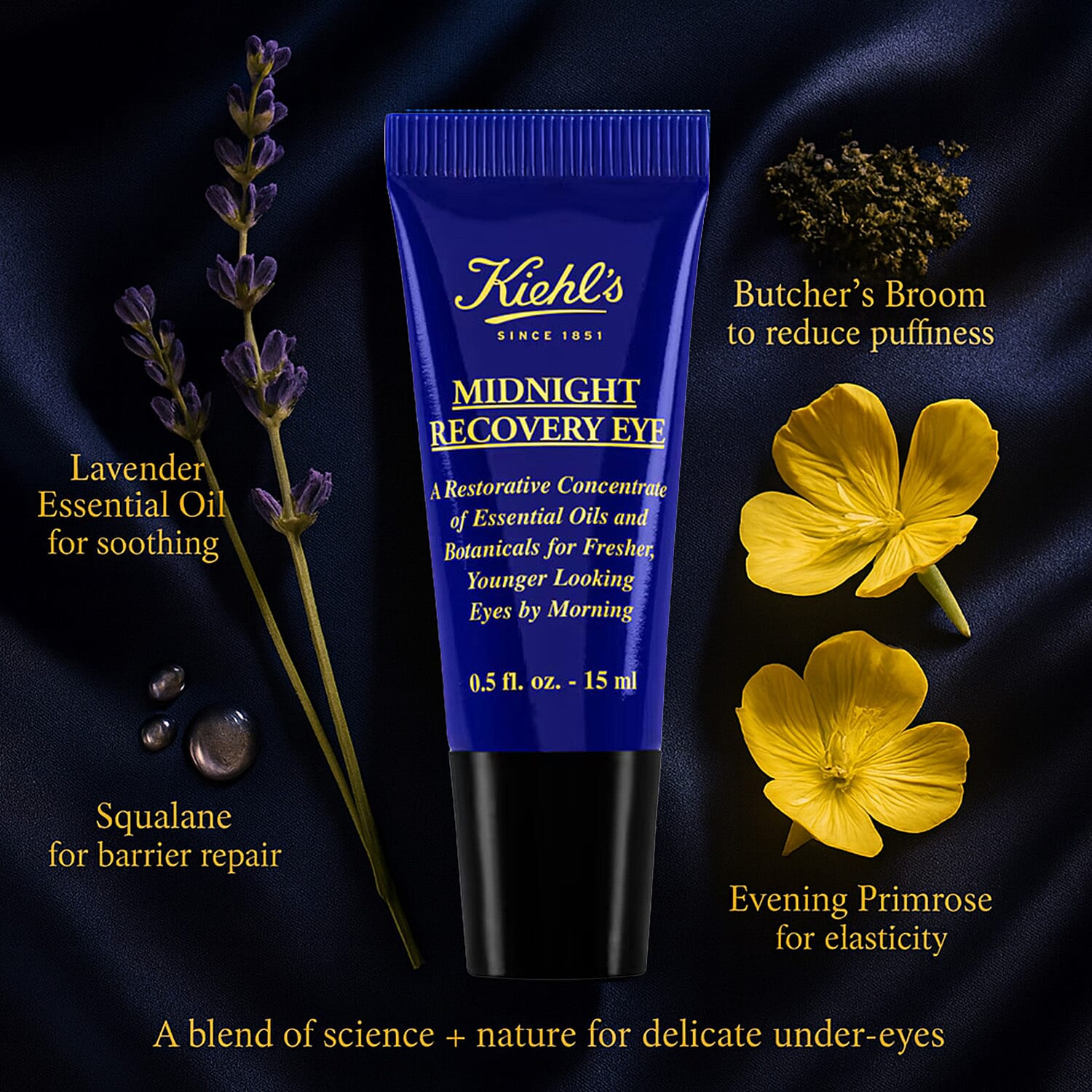 Kiehls Midnight Recovery Eye - A Restorative Eye Cream for Younger-Looking Eyes by Morning.