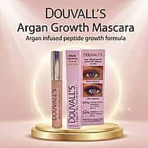 Douvalls Argan Infused Growth Serum Mascara Make Up 6ml | Achieve Longer, Fuller, and Voluminous Eyelashes