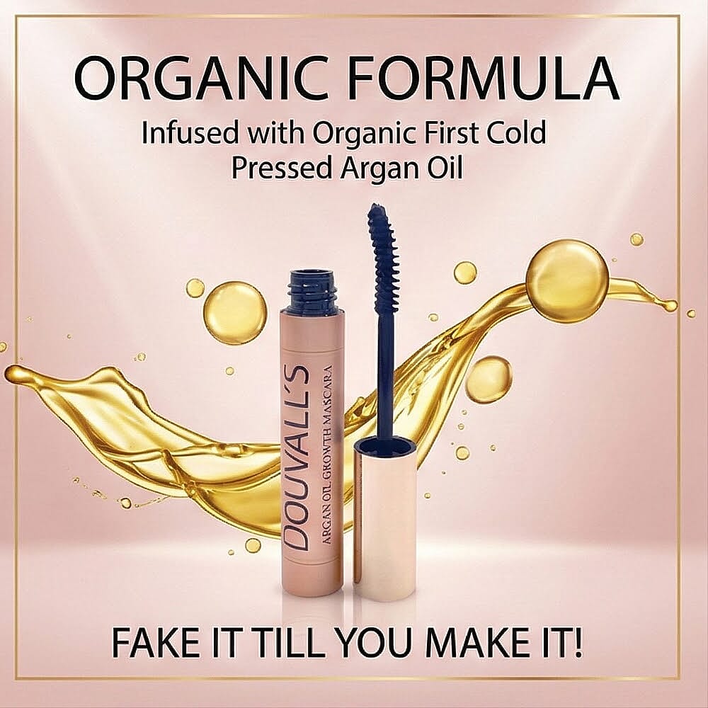 Douvalls Argan Infused Growth Serum Mascara 6ml | Achieve Longer, Fuller, and Voluminous Eyelashes