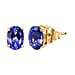14K Yellow Gold AAA Tanzanite Stud Push Back Earring 2.00 Ct.