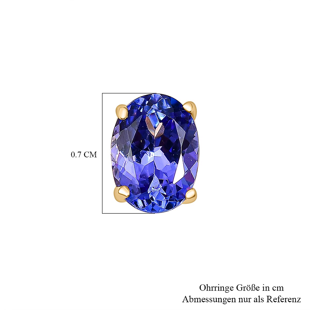 14K Yellow Gold Tanzanite Stud Push Back Earrings 2.23 Ct. 14K Yellow Gold Tanzanite Stud Push Back Earrings 2.23 Ct.