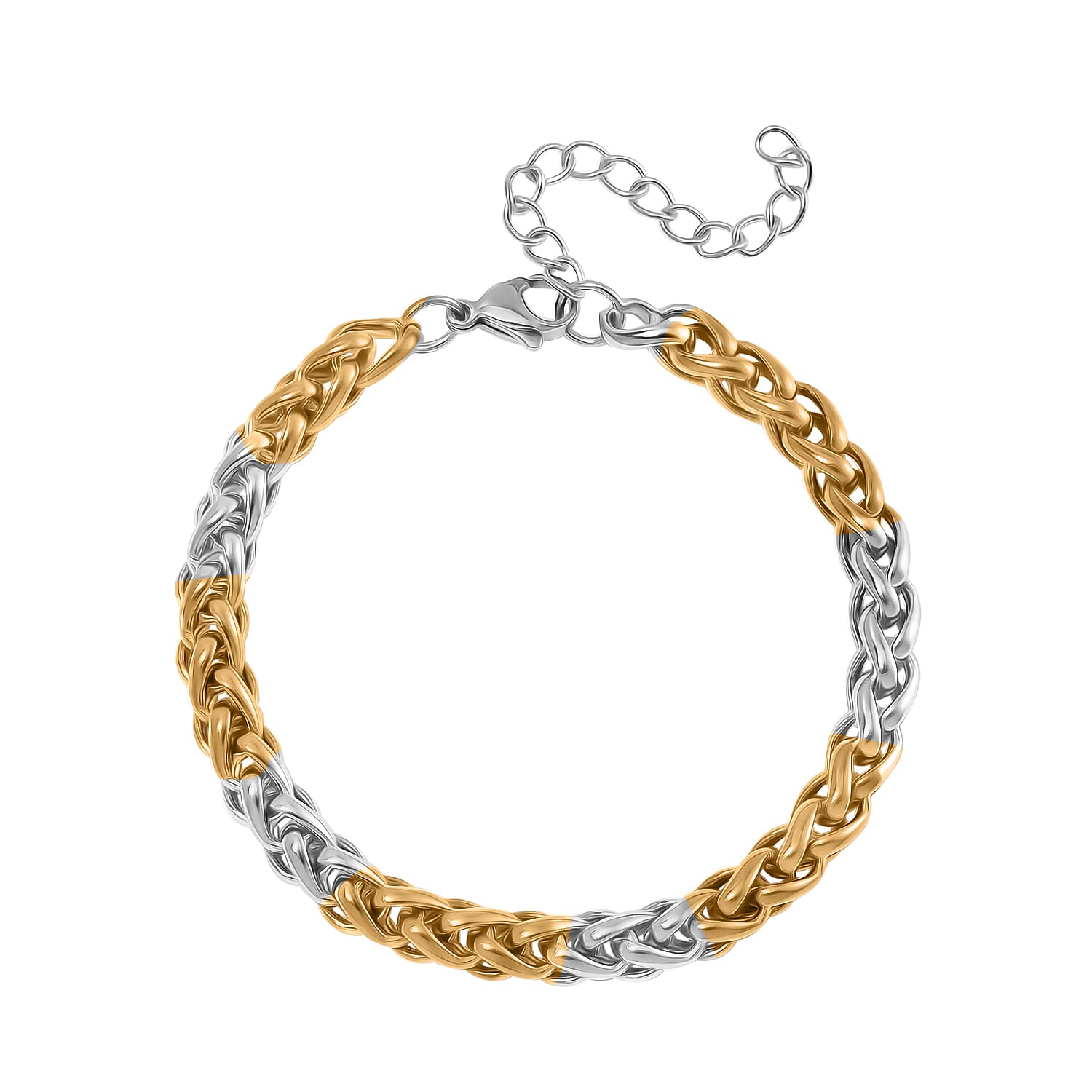 Designer Closeout - Two Tone Spiga Bracelet (7.5 - 1.5 Extender)
