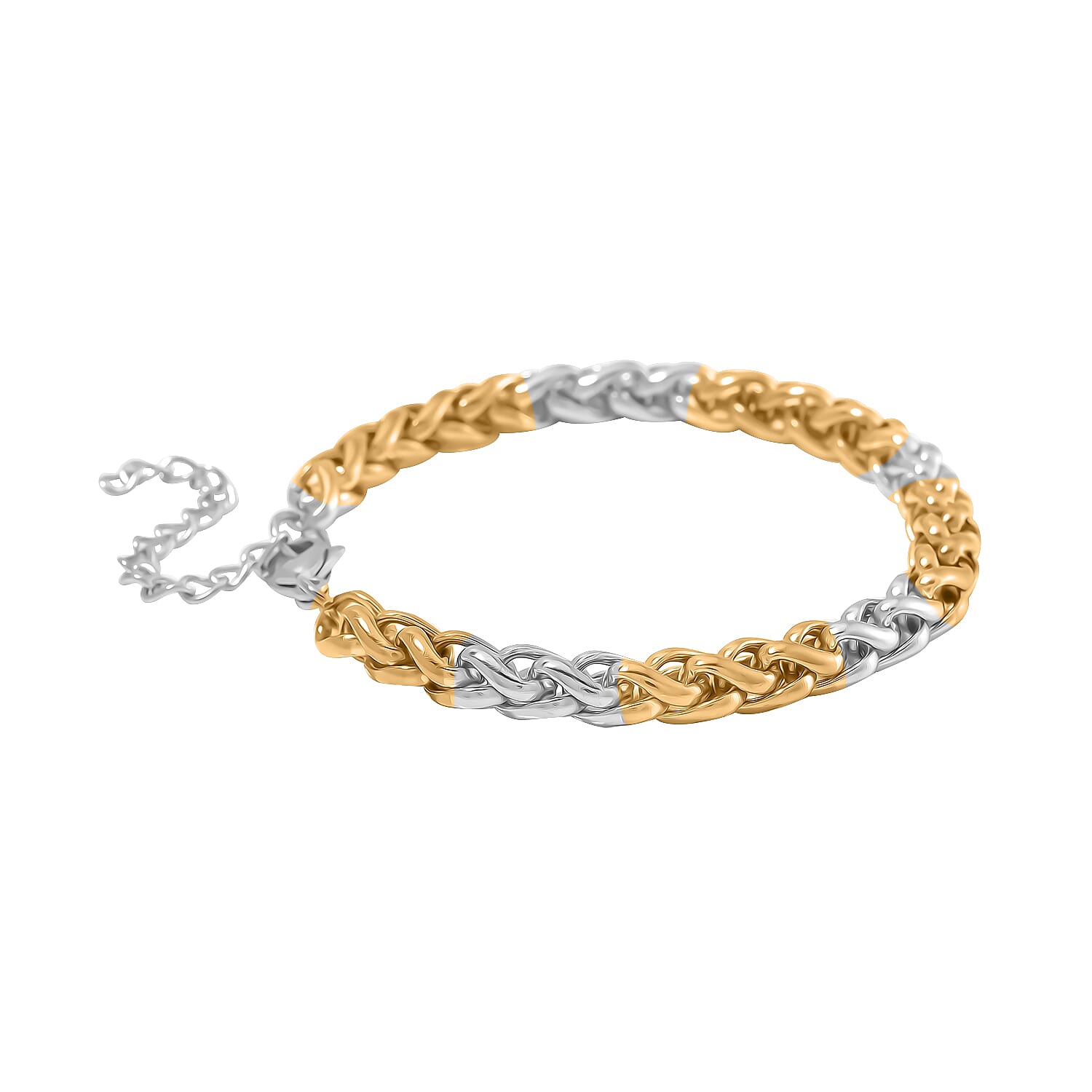 Designer Closeout - Two Tone Spiga Bracelet (7.5 - 1.5 Extender)
