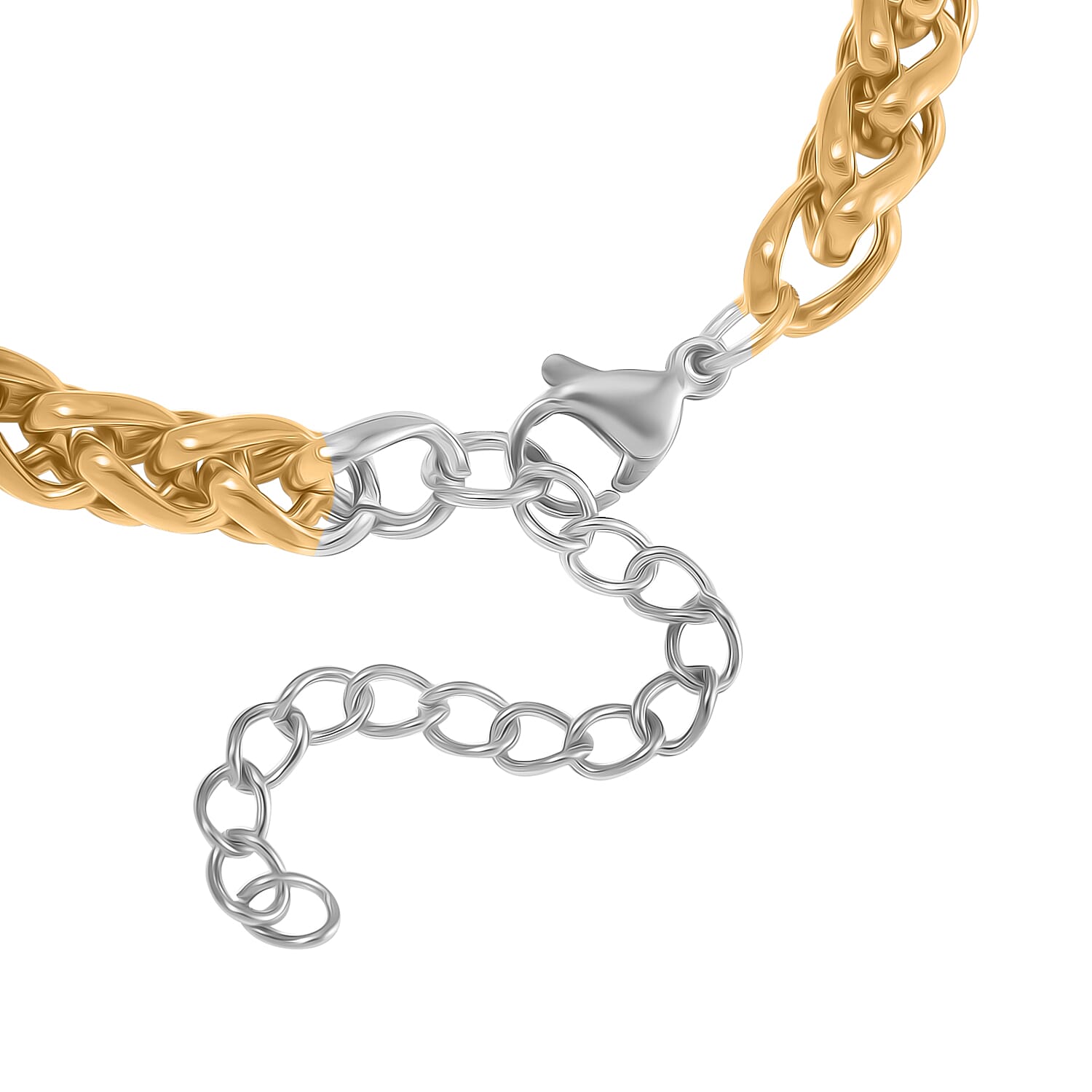 Designer Closeout - Two Tone Spiga Bracelet (7.5 - 1.5 Extender)