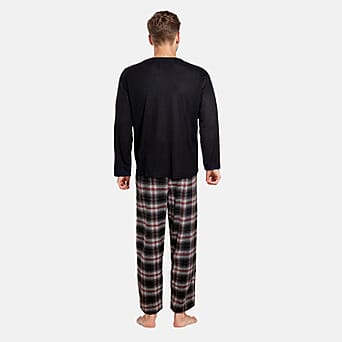 https://tjcuk.sirv.com/Products/79/9/7993475/Essential-Sleepwear-Mens-Waffle-T-shirt-with-Check-Flannel-Lounge-Pant_7993475_1.jpg?w=342&h=342