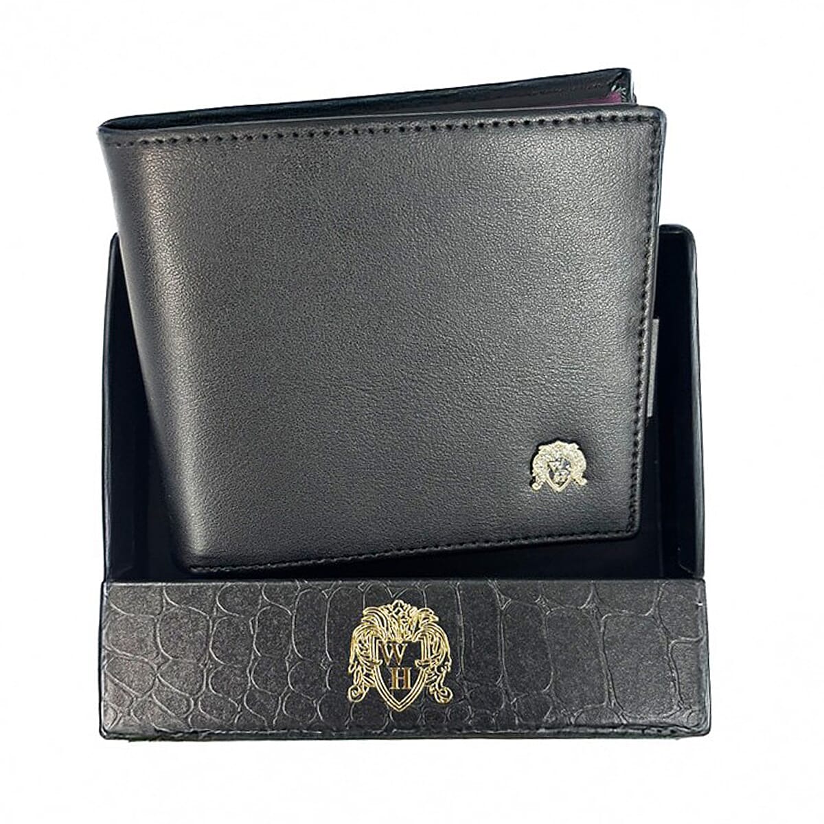 Designer Closeout Limited Opportunity William Hunt Luxury Leather Wallet Black