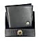 William Hunt 100% Genuine Leather Designer Mens Wallet - Black Plain