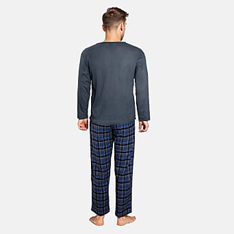 https://tjcuk.sirv.com/Products/79/9/7993500/Essential-Sleepwear-Mens-Waffle-T-shirt-with-Check-Flannel-Lounge-Pant_7993500_1.jpg?w=342&h=342