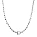 Designer Inspired White Crystal U-Link Necklace (Size - 18 - 2 Ext) with Lobster Clasp in White Tone