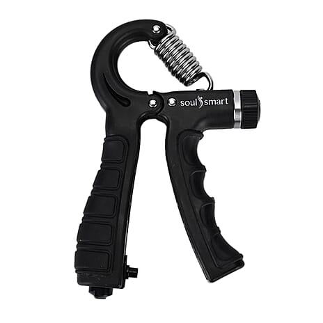 Soulsmart 6-in-1 Grip Strength Training Set - Adjustable Gripper, Rings, Balls, - Finger Exercisers - Black