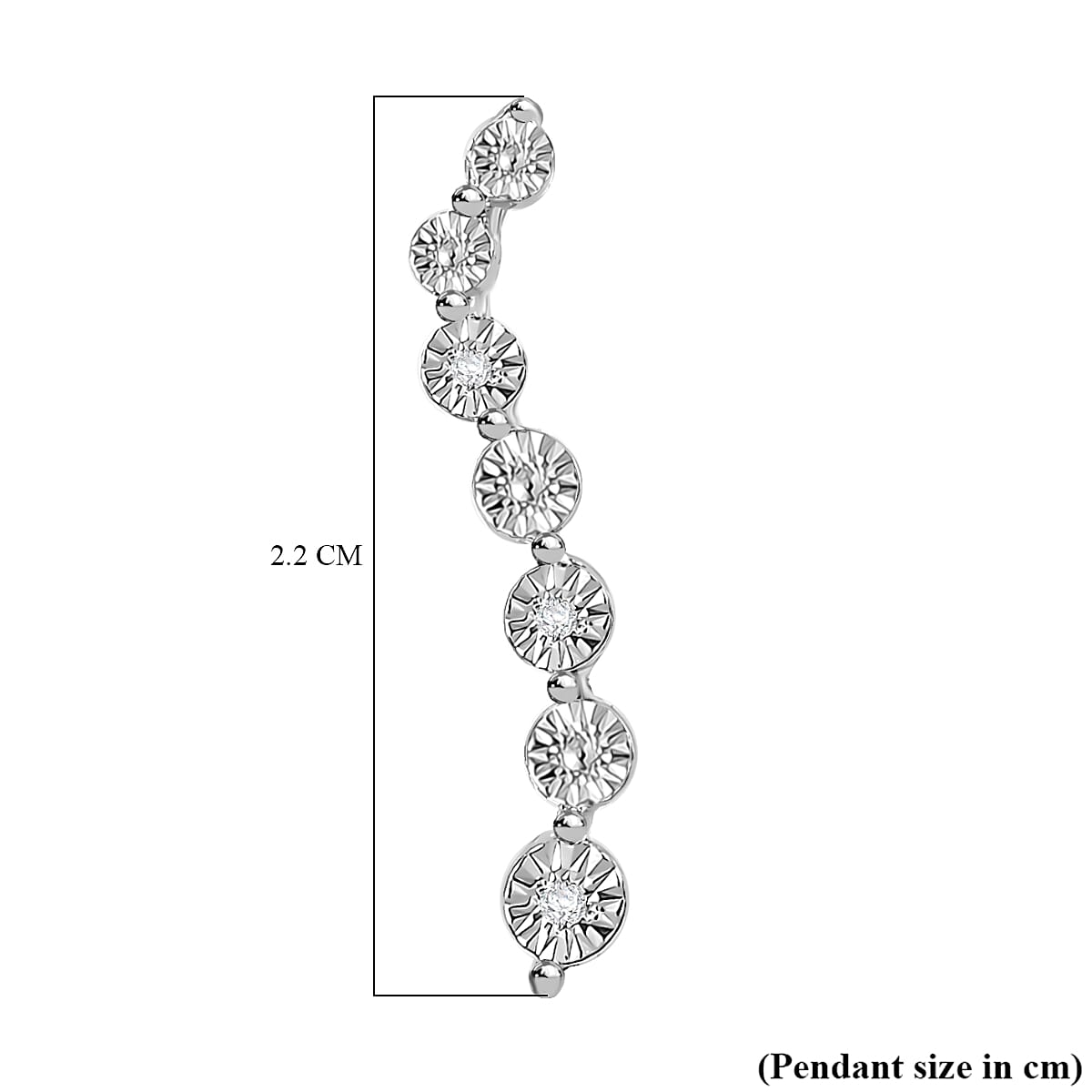 Close Out Deal - Natural White Diamond Cascade Pendant